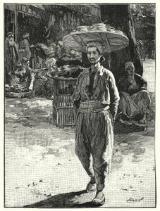 Östlicher Bäcker mit Korb auf dem Kopf von Henry Andrew Harper