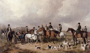 Treffen der Jagdhunde des Prinzgemahls in Windsor im Großen Park, 1845 von Henry Barraud