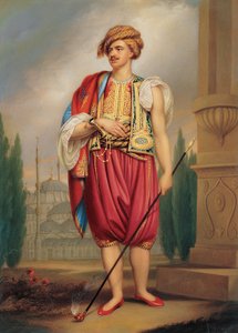 Ein Porträt von Thomas Hope in türkischem Kostüm