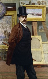 Selbstporträt des Künstlers in seinem Atelier von Henry Bouvet
