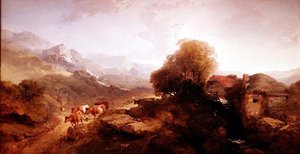 Walisische Landschaft von Henry Bright