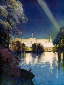 Buckingham Palace bei den Feierlichkeiten zur Krönung von König George VI. im Jahr 1937