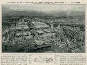 Das britische Empire im Mikrokosmos (Lithografie)