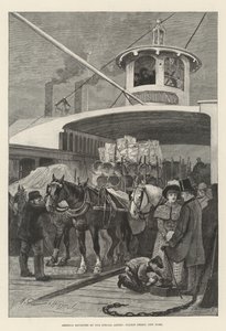 Amerika wieder besucht von unserem Sonderkünstler, Fulton Ferry, New York von Henry Charles Seppings Wright