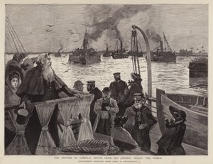 General William Booth, britischer Gründer der Heilsarmee, kehrt nach seiner Weltreise nach Southampton zurück von Henry Charles Seppings Wright