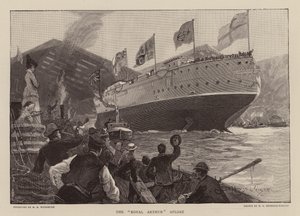 HMS Royal Arthur schwimmend von Henry Charles Seppings Wright