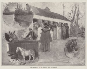 Neujahrstag im Heim der Ruhe für Pferde von Henry Charles Seppings Wright