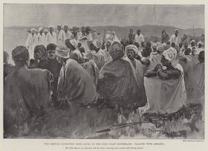 Die britische Expedition von Accra ins Hinterland der Goldküste, Palaver mit Amrahia von Henry Charles Seppings Wright