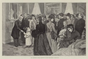 Öffentlicher Empfang des Präsidenten im Weißen Haus, Washington von Henry Charles Seppings Wright