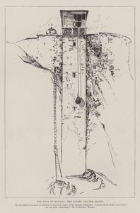 Zwei Wege nach Meteora, die Leiter und der Korb von Henry Charles Seppings Wright