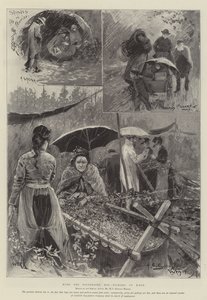 Mit den notleidenden Hopfenpflückern in Kent von Henry Charles Seppings Wright