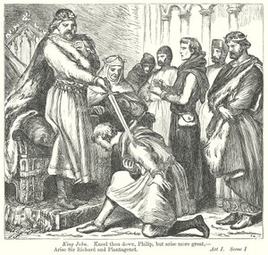 König Johann (Gravur) von Henry Courtney (after) Selous