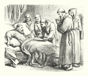 Wycliffe auf seinem Sterbebett