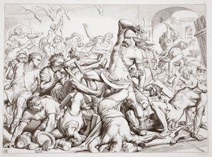 Wie Hereward Bourne von Franzosen befreite, Illustration aus Hereward the Great von Charles Kingsley, veröffentlicht 1870