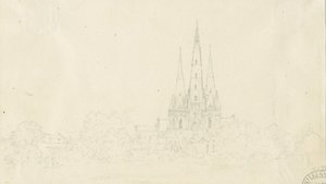 Lichfield Kathedrale - Ostansicht: Bleistiftzeichnung, undatiert [?19. Jahrhundert] von Henry Curzon Allport