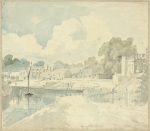 Hampton Court Ansicht vom Gartensitz aus von Henry Edridge