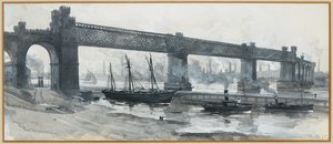 Schiffskanal, Runcorn Brücke von Henry Edward Tidmarsh