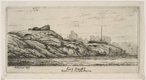 Fort Haight Schlacht von Harlem Plains aus Szenen des alten New York, 1877 von Henry Farrer