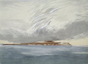 Fort und Insel Mackinaw, Oktober 1842 von Henry Francis Ainslie