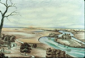 Gasthaus am Illinois River, 1842 von Henry Francis Ainslie