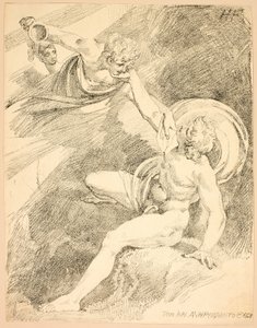 Himmlischer Ganymed, Tafel XV aus der zweiten Ausgabe von Specimens of Polyautography von Johann Heinrich Füssli