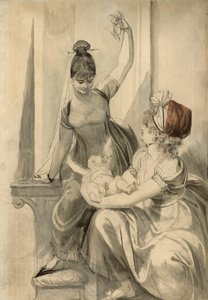 Mutter und ihre Familie auf dem Land