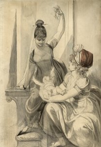 Mutter und ihre Familie auf dem Land, 1806-1807 von Johann Heinrich Füssli