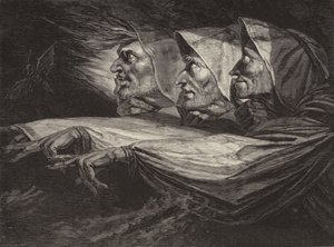 Die Hexen in Macbeth von Johann Heinrich Füssli