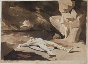 Thetis trauert um den Körper von Achilles von Johann Heinrich Füssli