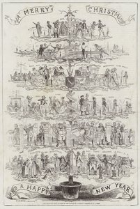 Der Weihnachtsbaum, gesehen vom Vater einer Familie von Henry George Hine