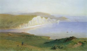Die Sieben Schwestern und die Mündung des Cuckmere von Henry George Hine