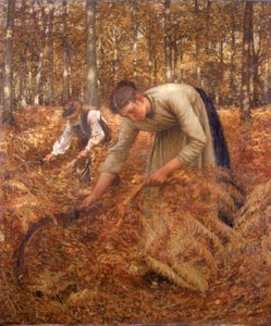 Farn sammeln, ca. 1899 von Henry Herbert La Thangue