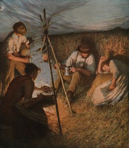 Das Abendessen der Erntearbeiter von Henry Herbert La Thangue