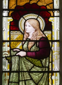 Cambridge, Trinity College, Heaton Butler & Bayne, Henry Holiday, Phoebe, 1870, Phoebe Cookson, adaptiert von Carl Almquist von Henry Holiday