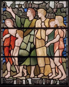 O alle Menschenkinder, Benedicite Fenster (Detail), ca. 1895 von Henry Holiday