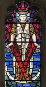 Yeovil, St. Johannes der Täufer, Der Engel des Sieges, 1917-18 von Henry Holiday
