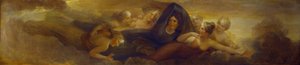 Nacht, mit den Plejaden, 1834 (Öl auf Mahagonitafel)