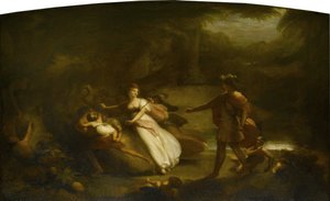 Der Streit von Oberon und Titania um den indischen Jungen, aus William Shakespeares 