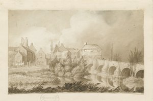 Burton-upon-Trent Brücke und Stadt von Henry James Noyes