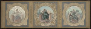 Skizze für die Lobau-Galerie im Pariser Rathaus: Frieden. Literatur. Wissenschaft, 1890 von Henry Jean Louis Boureau