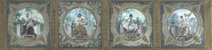 Skizze für die Lobau-Galerie im Pariser Rathaus: Poesie. Freude. Der Tanz. Die Anmut, 1890