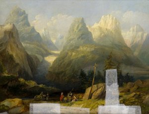 Ein Blick auf die Alpen von Henry John (attr. to) Boddington