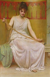 Neaera liest einen Brief von Catullus, ca. 1894 von Henry John Hudson