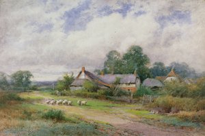 Heimkehr vom Markt, ein Dorf in Bedfordshire von Henry John Sylvester Stannard