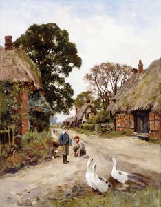 Auf dem Weg zur Schule von Henry John Yeend King