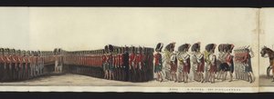 Teil der Panoramadarstellung des gesamten Trauerzugs von Arthur, Herzog von Wellington von Henry Jr and Sala Alken
