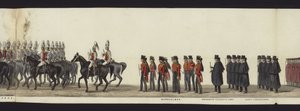 Teil der Panoramansicht des gesamten Trauerzugs von Arthur, Herzog von Wellington von Henry Jr and Sala Alken