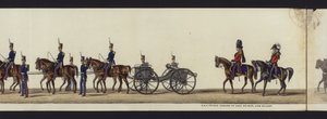 Teil der Panoramansicht des gesamten Trauerzugs von Arthur, Herzog von Wellington von Henry Jr and Sala Alken