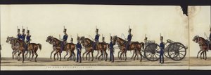 Teil der Panoramansicht des gesamten Trauerzugs von Arthur, Herzog von Wellington von Henry Jr and Sala Alken