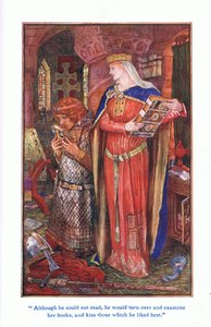Obwohl er nicht lesen konnte, blätterte er ihre Bücher durch und küsste die, die ihm am besten gefielen, 1912 von Henry Justice Ford